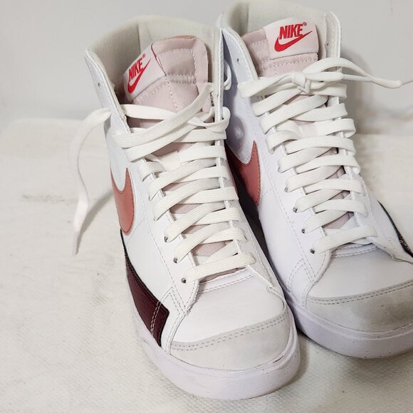 Nike Shoes - Nike Blazer Mid '77 Next Nature Womens Size 9.5 White Pink Athletic Shoes